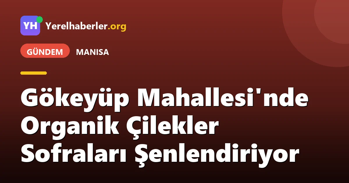 Gökeyüp Mahallesi'nde Organik Çilekler Sofraları Şenlendiriyor