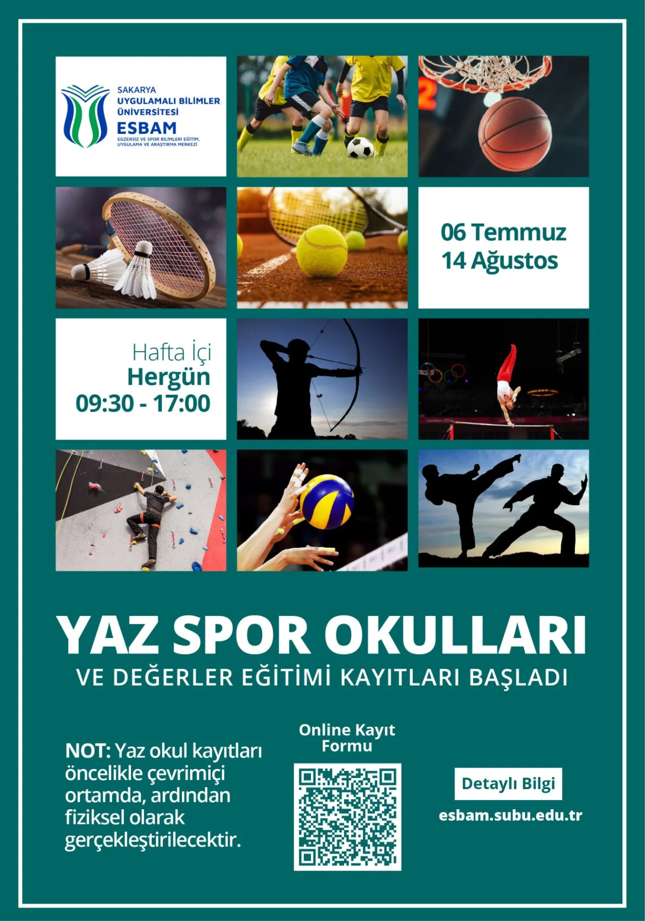 Sakarya'da Yaz Spor Okulları için Kayıtlar Başladı!